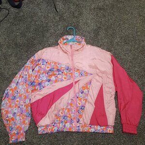 80s Floral Windbreaker